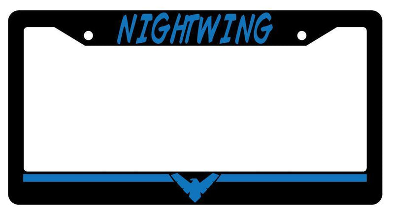 Nightwing BLUE Black Plastic License Plate Frame Auto Accessory DC  Mod-GRAPH9856236-3997
