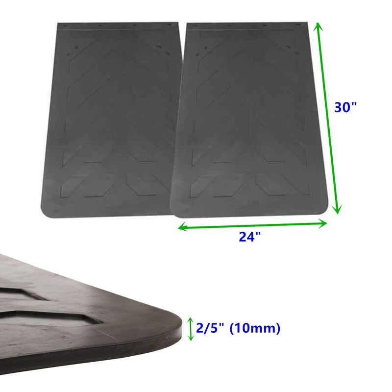 2 PCS Thickened Mud Flaps 30" x 24" Semi Dump Truck Heavy Duty Design 2/5"(10mm)