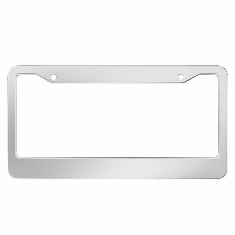 2PCS Chrome 304 Stainless Steel/Plastic License Plate Frame Cover Screw Caps
