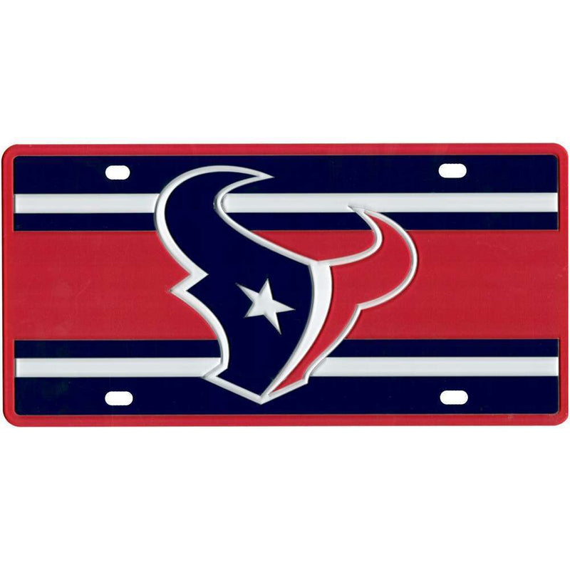 NFL Houston Texans Full Color Super Stripe Inlay License Plate