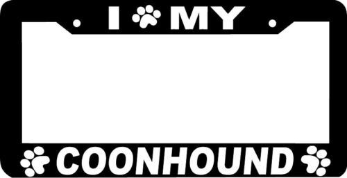 COONHOUND DOG paw print License Plate Frame