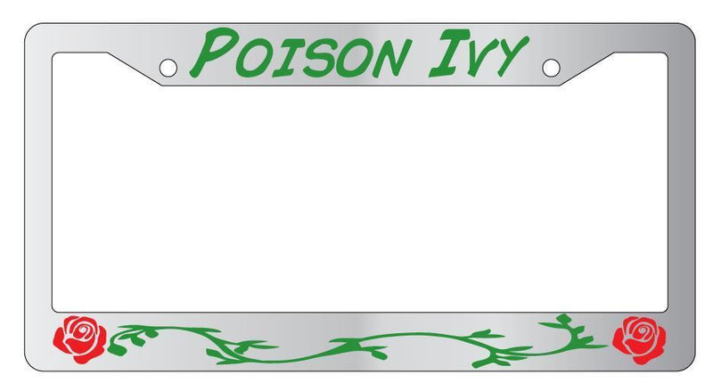 Poison Ivy (Design 1) Chrome License Plate Frame  Mod-GRAPH9856236-6887