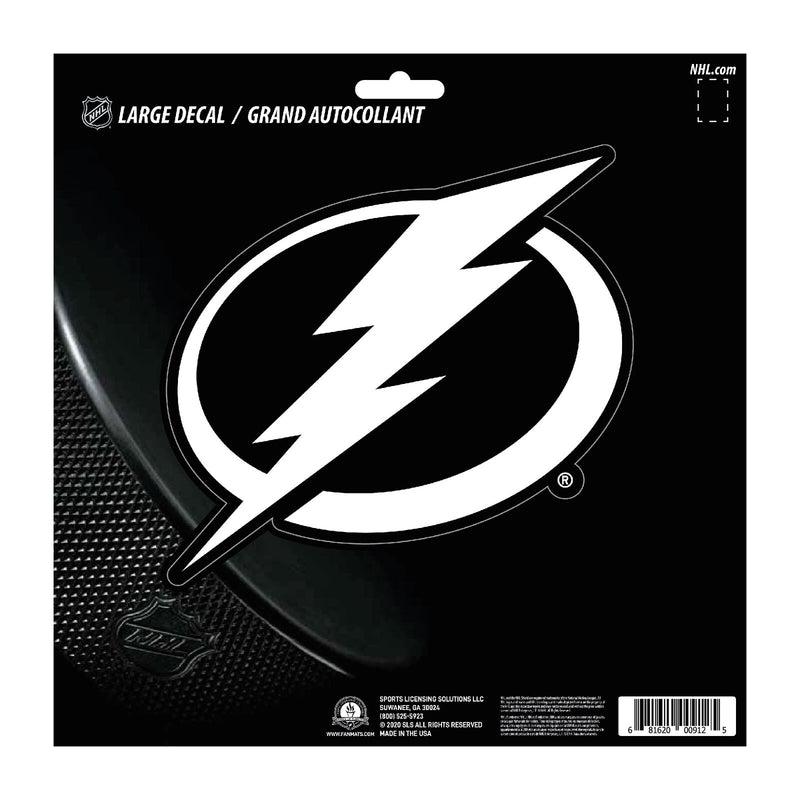 NHL Tampa Bay Lightning Decal Large 8"X8" Auto RV Boat Cooler Luggage