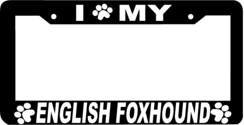 ENGLISH FOXHOUND DOG paw print License Plate Frame