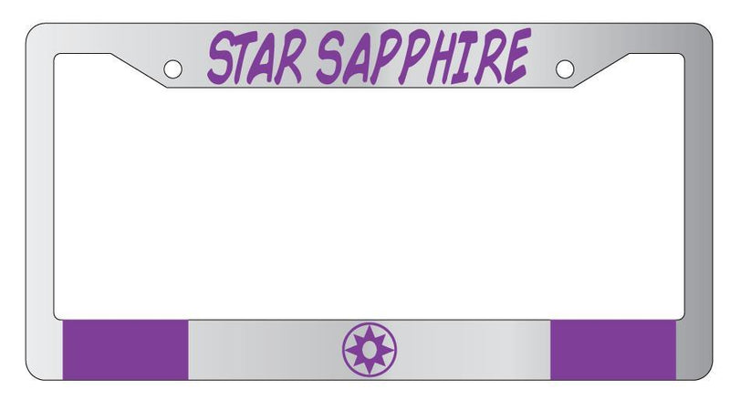 Star Sapphire Chrome License Plate Frame DC  Mod-GRAPH9856236-4154