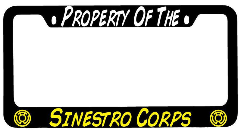 Property Of The Sinestro Corps Black METAL License Plate Frame  Mod-GRAPH9856236-8861
