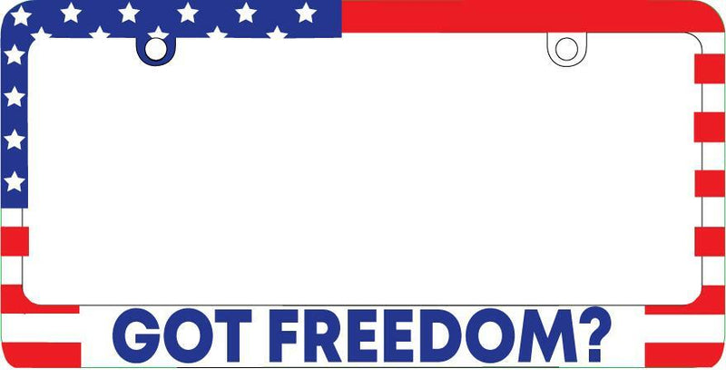 Got Freedom? 3D USA Flag Plastic License Plate Frame Patriotic  Mod-GRAPH9856236-3929