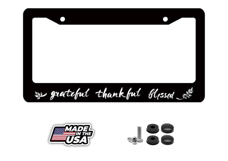 Thankful Grateful Blessed License Plate Frame Christian License Plate 12*6 in