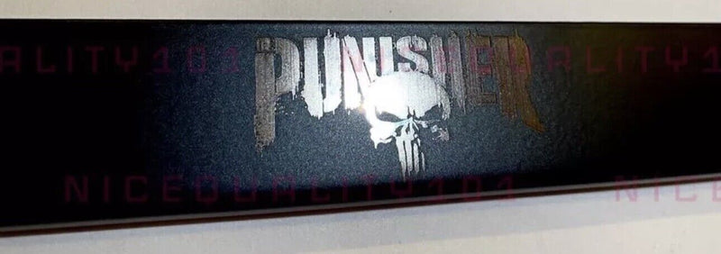Laser Engraved Etched Punisher Stainless Steel License Plate Frame