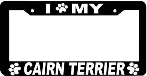 CARIN TERRIER DOG paw print License Plate Frame