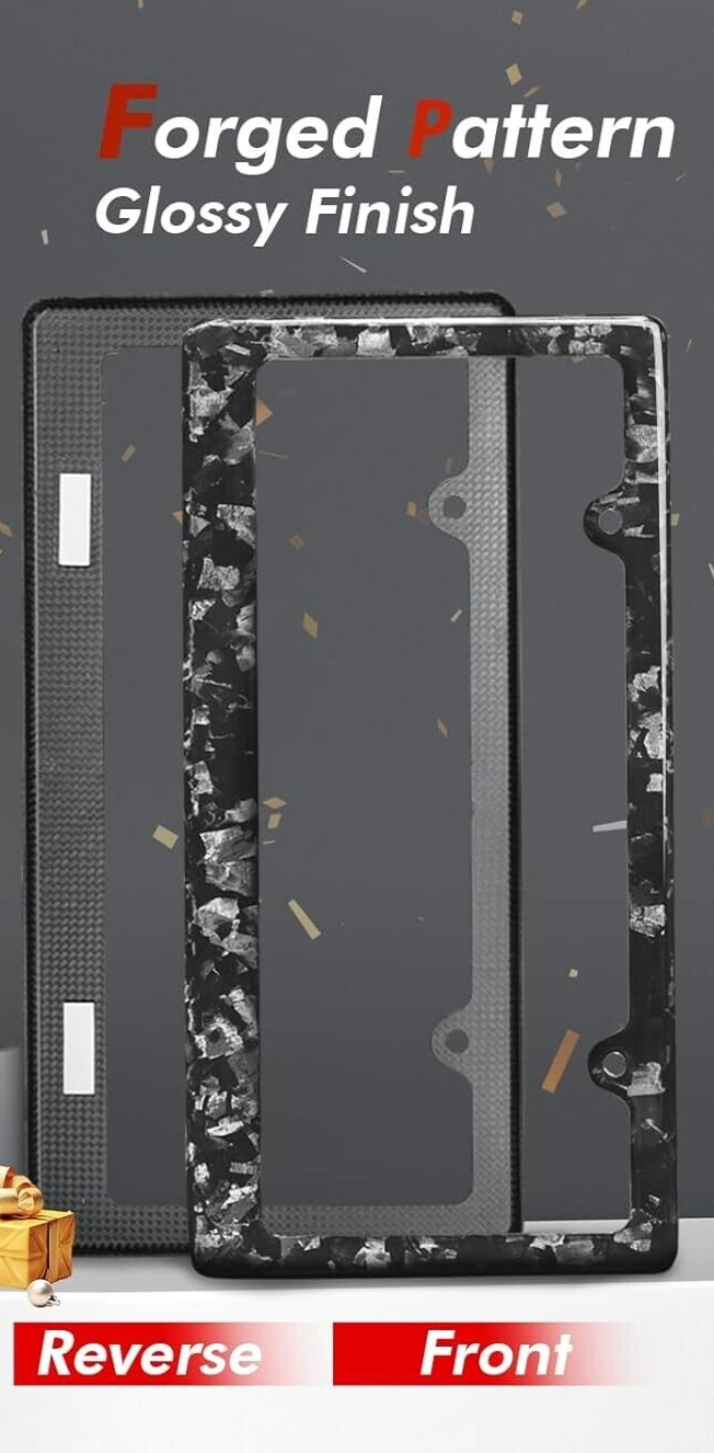 The Ultimate True Forged Carbon Fiber License Plate Frame Luxury & Strength