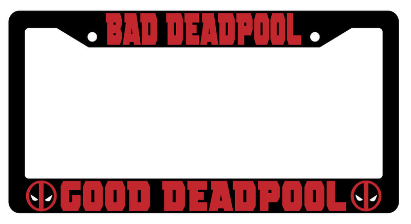 Bad For Deadpool Good For Deadpool Design 2A Black License Plate Frame Auto For Deadpool  Mod-GRAPH9856236-4024