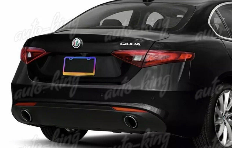1PC NEO CHROME STAINLESS STEEL LICENSE PLATE FRAME HOLDER COVER FRONT OR REAR