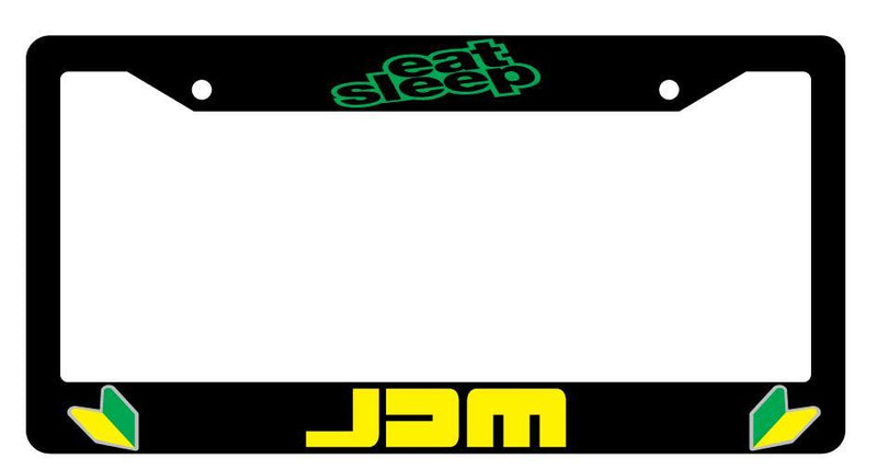 Black License Plate Frame Eat, Sleep, For JDM Auto Accessory  Mod-GRAPH9856236-79
