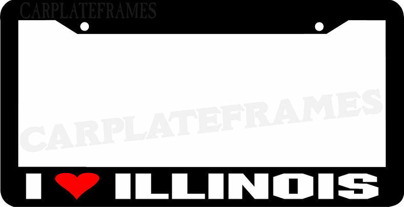 I LOVE Illinois License Plate Frame