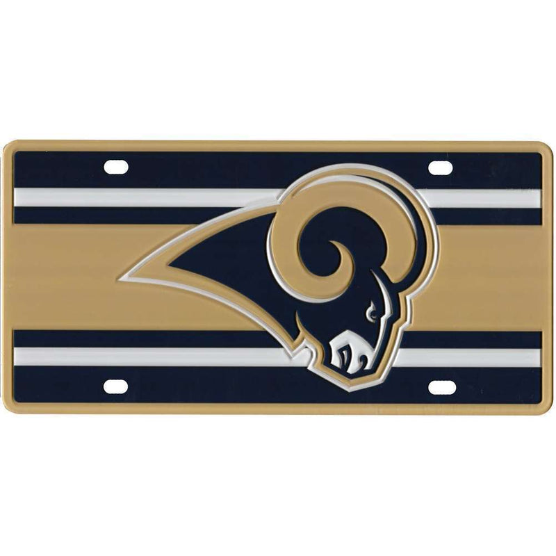 NFL St. Louis Rams Full Color Super Stripe Inlay License Plate