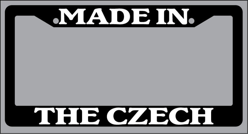 Black License Plate Frame Made in The Czech Auto Accessory 2007  Mod-GRAPH9856236-2996