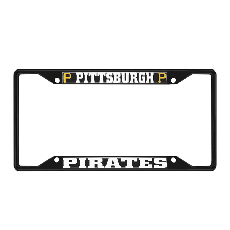 MLB Pittsburgh Pirates Black Metal License Plate Frame