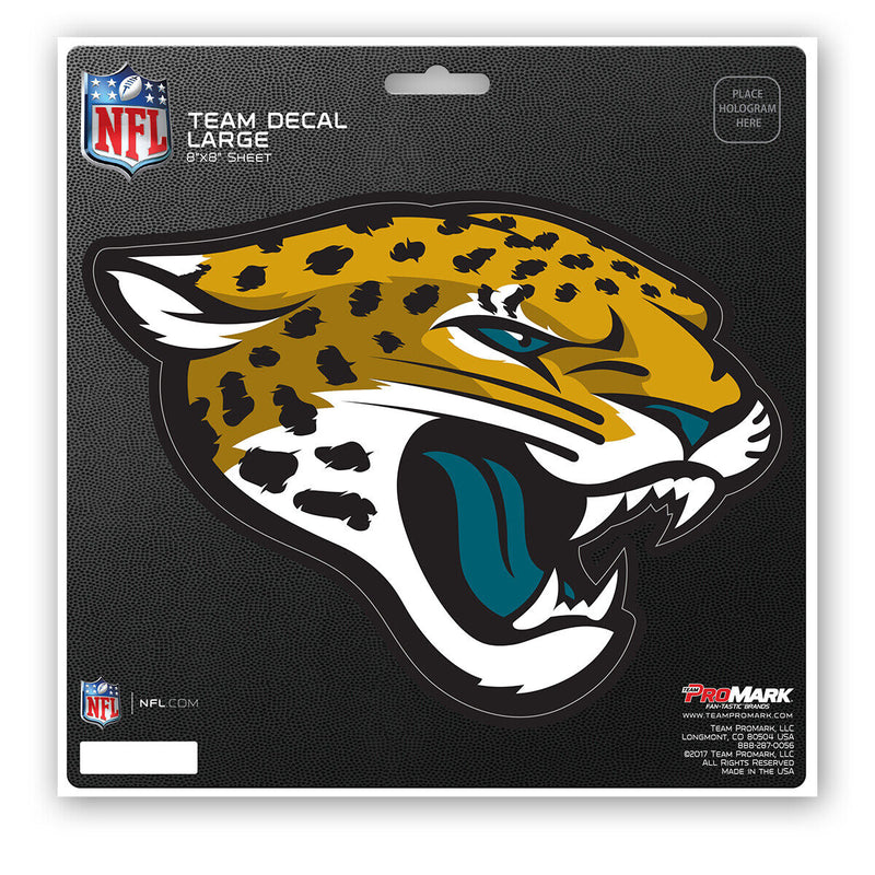 NFL Jacksonville Jaguars Decal Large 8"X8" Auto RV Boat Cooler Luggage