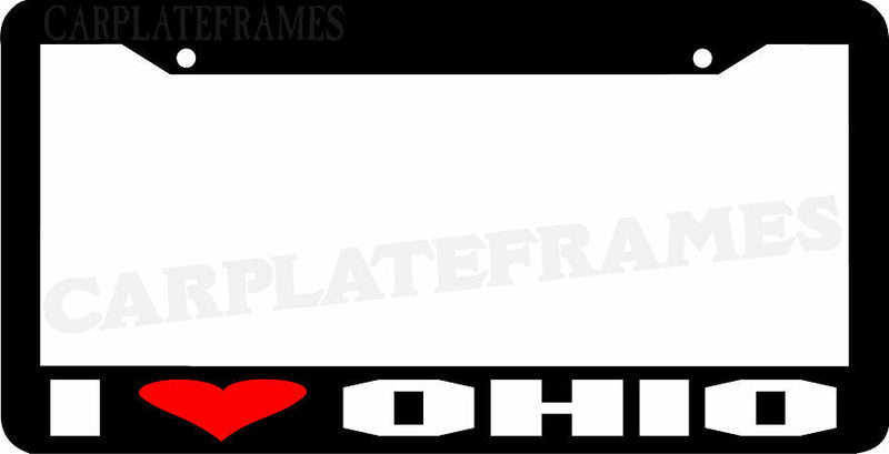 I LOVE Ohio License Plate Frame