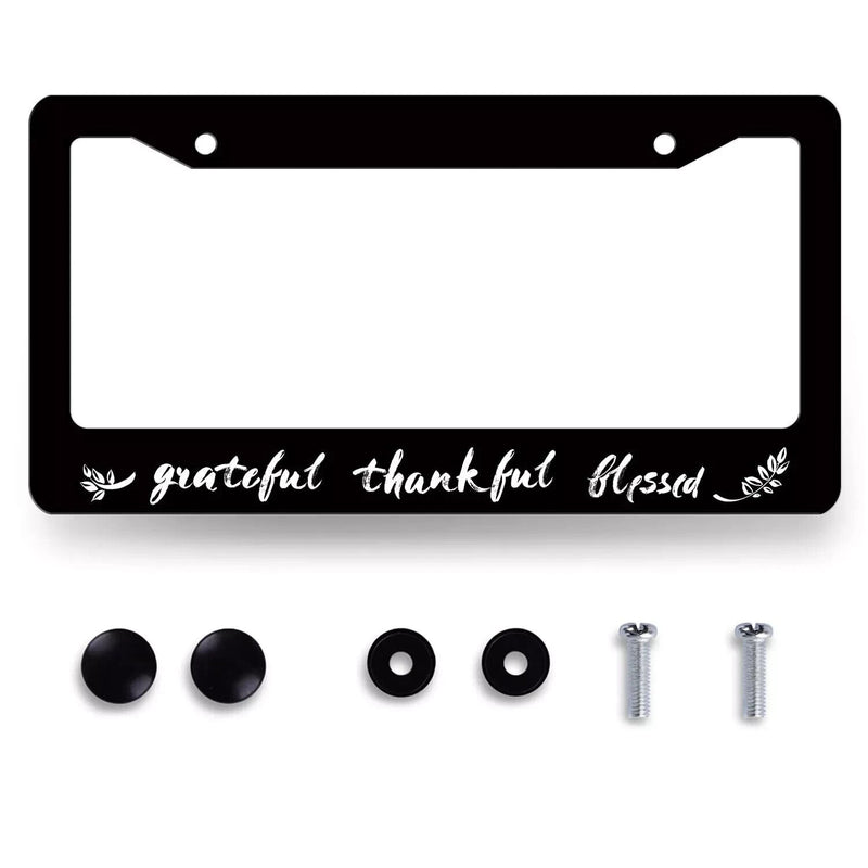 Thankful Grateful Blessed License Plate Frame Christian License Plate 12*6 in