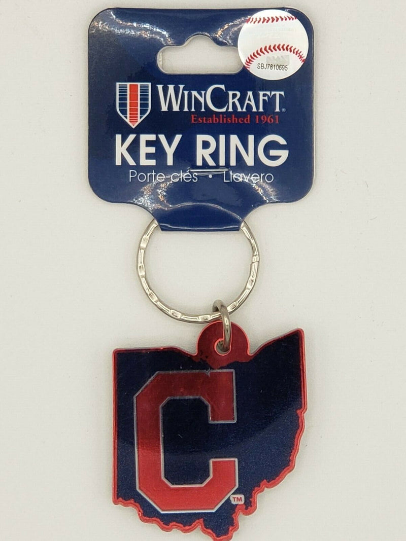 Wincraft MLB Cleveland Indians State Shaped Acrylic Keychain