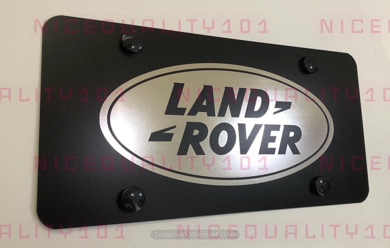 Laser Engraved Land Rover Stainless Steel Finished License Plate