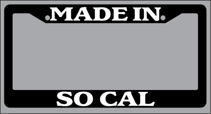Black License Plate Frame "Made in So Cal" Auto Accessory Novelty  Mod-GRAPH9856236-2991
