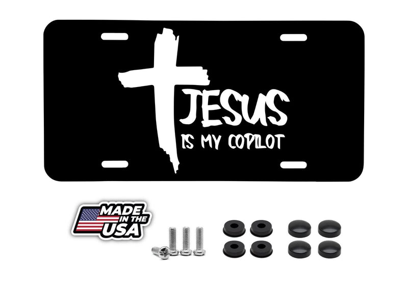 Jesus Is My Copilot Christian Jesus Christ Religious V1 License Plate Cover