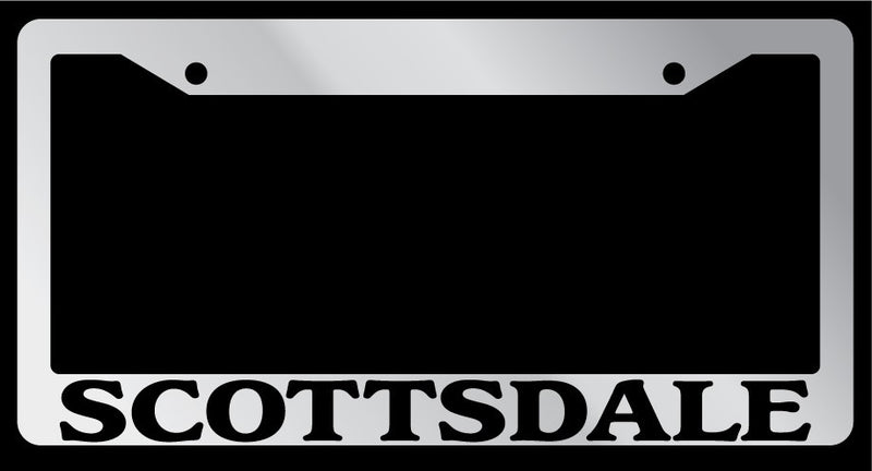 Chrome METAL License Plate Frame SCOTTSDALE Auto Accessory 2665  Mod-GRAPH9856236-7835