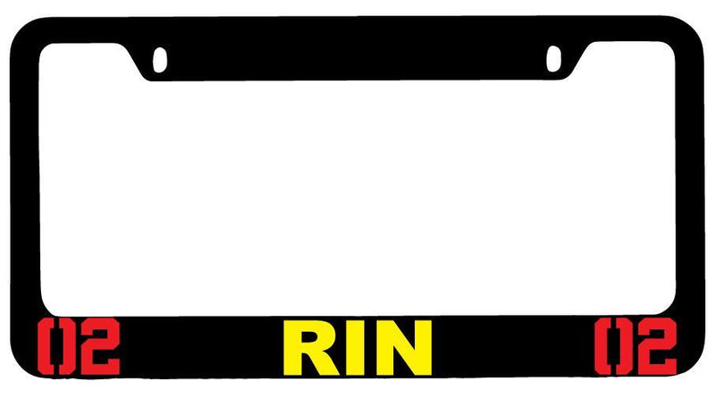 Rin Black METAL License Plate Frame Auto Vocaloid  Mod-GRAPH9856236-7871