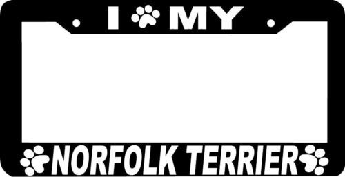 NORFOLK TERRIER DOG paw print License Plate Frame