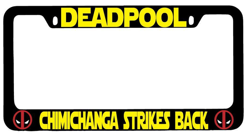 Black METAL For Deadpool Chimichanga Strikes Back License Plate Frame Auto Accessory  Mod-GRAPH9856236-9190