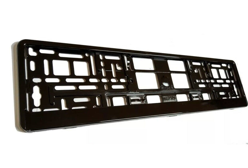 Black European Size License Plate Frame Holder