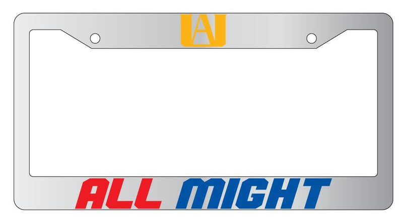 All Might Chrome License Plate Frame My Hero Academia  Mod-GRAPH9856236-5143