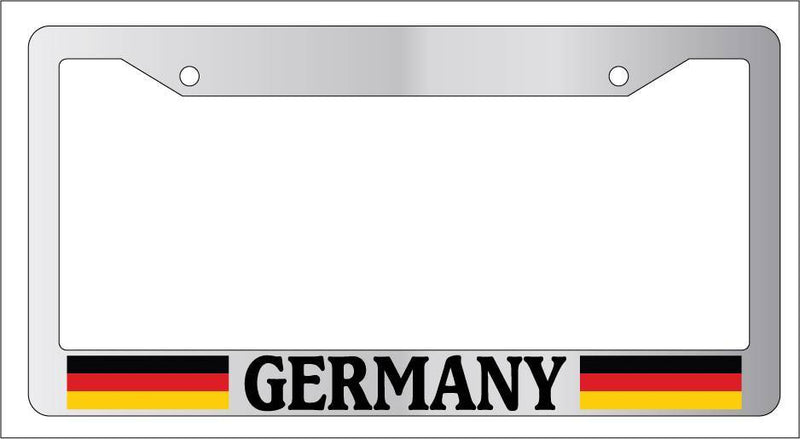 Chrome License Plate Frame GERMANY (FLAG) Auto Accessory 1314  Mod-GRAPH9856236-5038
