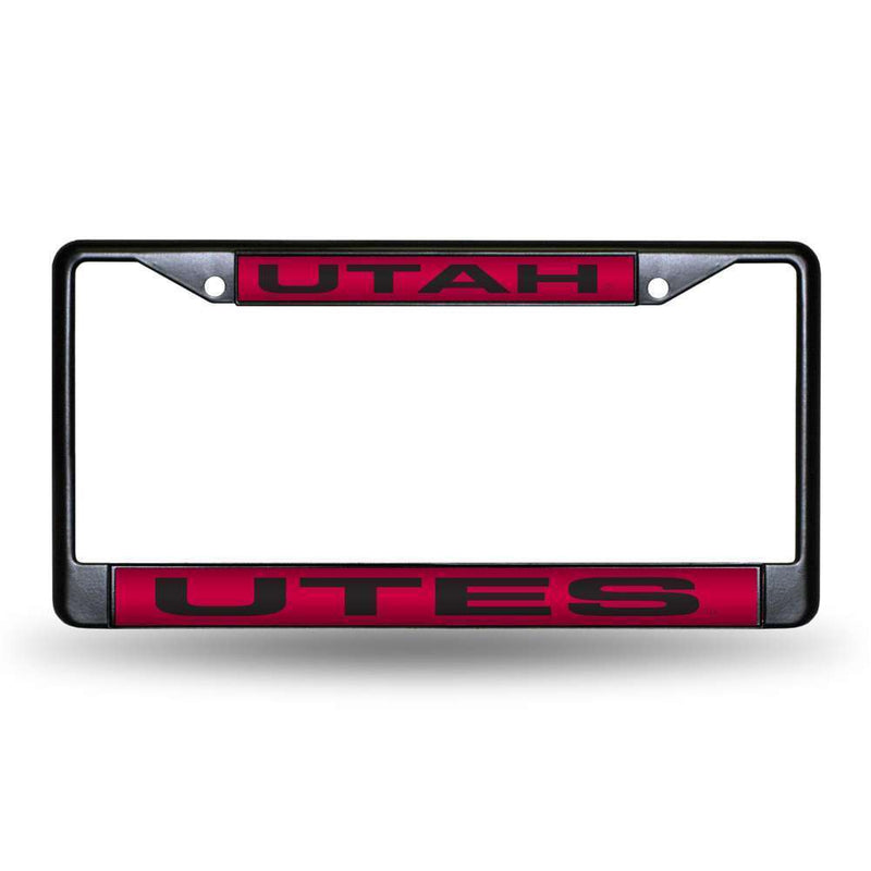 NCAA Utah Utes Inlaid Acrylic Black License Plate Frame