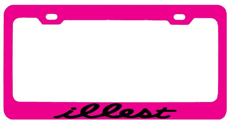 Pink METAL License Plate Frame ILLEST Auto Accessory  Mod-GRAPH9856236-8096