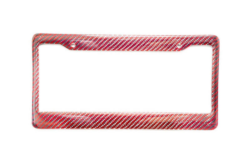 Real 100% Red Carbon Fiber license Plate Frame cover original 3k twill