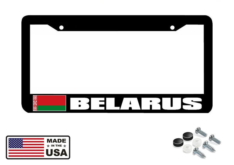 BELARUS flag License Plate Frame Including Mounting Hardware Made In USA