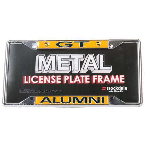 NCAA Georgia Tech Yellow Jackets Alumni Metal License Plate Frame W/domed Insert