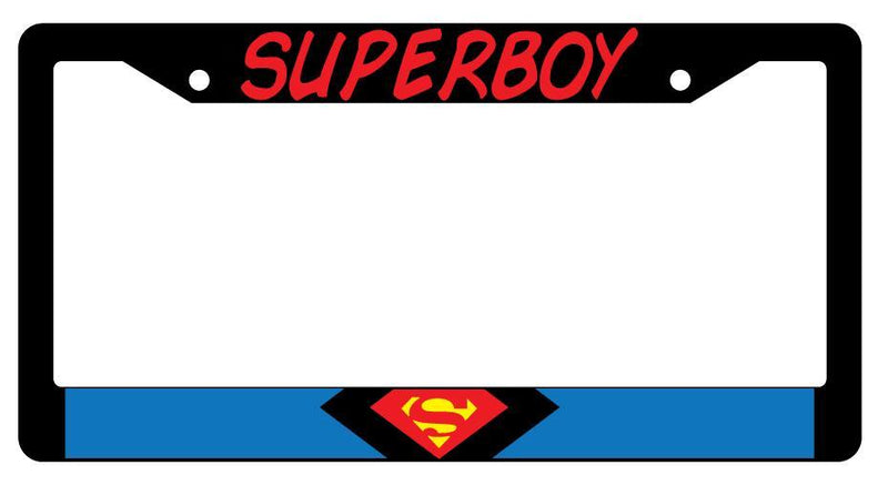 Superboy Black Plastic License Plate Frame Auto Accessory DC  Mod-GRAPH9856236-178