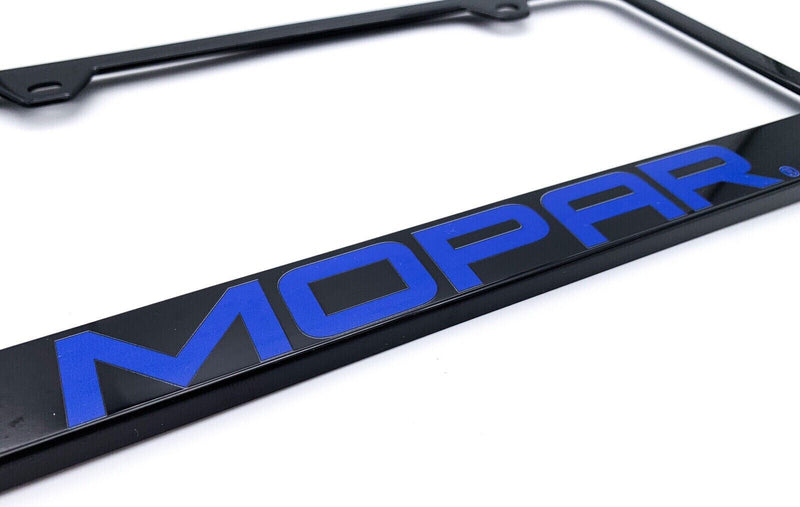 Mopar Black Unbreakable Polycarbonate License Plate Frame - Licensed