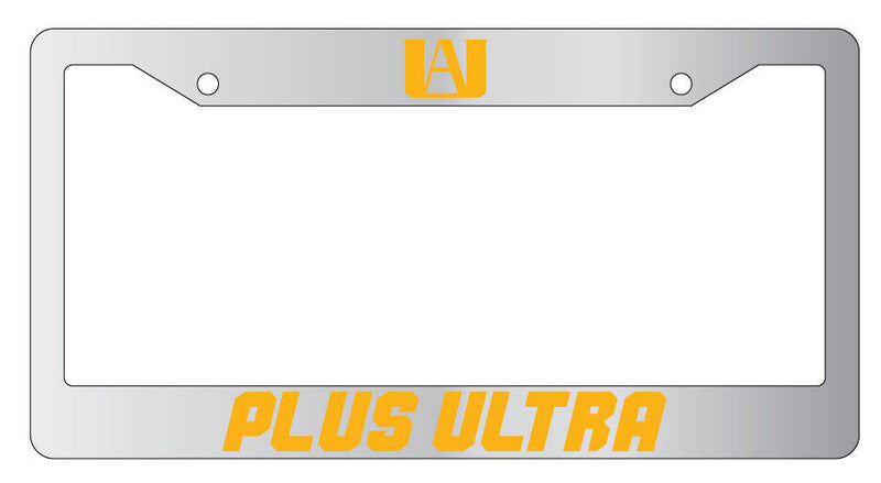 Plus Ultra Chrome Plastic License Plate Frame MHA  Mod-GRAPH9856236-4254