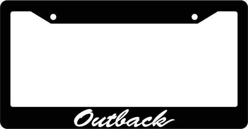 Black License Plate Frame CURSIVE OUTBACK Auto Accessory Novelty  Mod-GRAPH9856236-1959