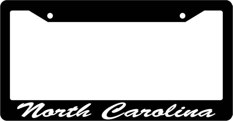 Black License Plate Frame CURSIVE North Carolina Auto Accessory Novelty 2423  Mod-GRAPH9856236-2742