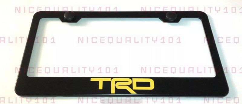 TRD Pro Sport 4x4 Stainless Steel Finished License Plate Frame Holder Rust Free v2