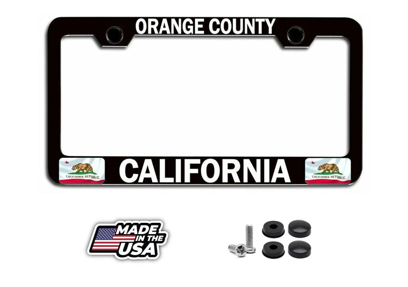 ORANGE COUNTY CALIFORNIA Californian Steel License Plate Frame