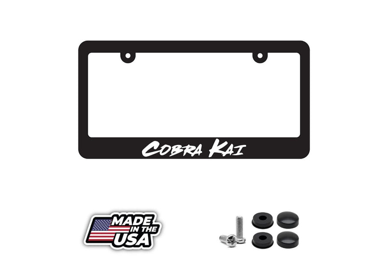 Cobra Kai License Plate Frames Holder Vinyl Decal Truck Car Gift