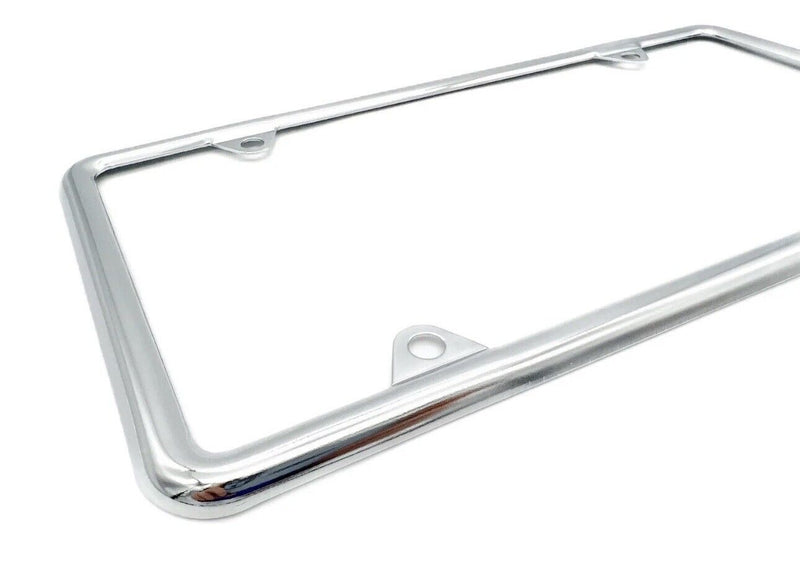 Chrome Metal Slim License Plate Frame For US Standard Plate